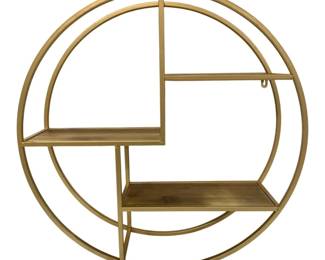 8523 - Three Hands Metal/Wood Wall Storage (Description): 23.75 x 6.5 x 23.75