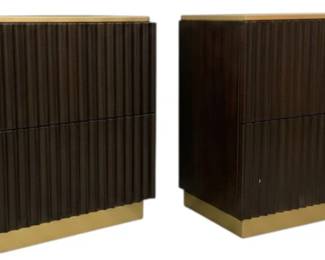 4147 - Pair Alden Home 2 Drawer Bedside Stands (Description): 31 x 25 x 17