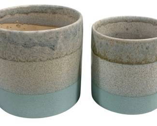 2517 - 2 Three Hands Planters - 5 x 5, 6 x 6.5
