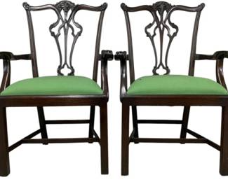 4019 - Pair Alden Home Devlin Arm Chairs (Description): 40 x 26 x 21