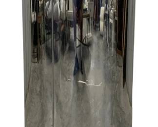 4098 - Chrome Finish Trash Can - 28 x 18.5