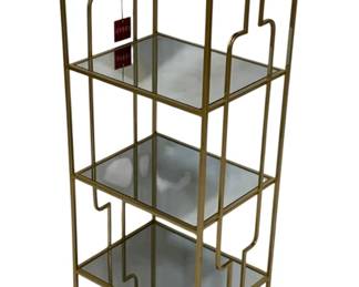 2778 - Three Hands Brass Color Mirrored Shelf (Description): 35 x 15 x 12