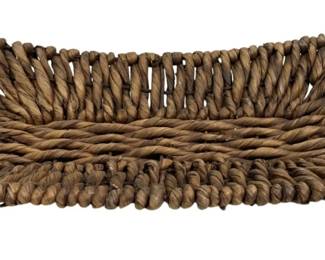 8567 - Three Hands Woven Basket Tray - 3 x 20 x 11