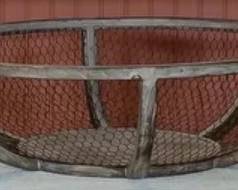 4139 - Ek Home Wire Atlas Urban Iron Bowl (Description): hole in wire, 8 x 28 Round