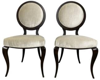4027 - Pair Alden Home Chantal Side Chairs (Description): 40 x 20 x 19