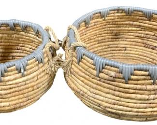 2583 - 2 Three Hands Decorative Baskets - 19 x 10.25
