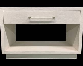 4278 - Interlude Home Taylor Nightstand (Description): Retail $1798, 22 x 32 x 19, surface of faux linen and metal pulls