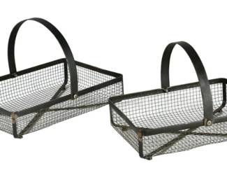 365 - Elk Home Howell Set of 2 Baskets, Metal 11x16x11
