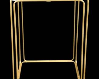 2580 - Three Hands Metal Marble Top Table - 28 x 19 x 19