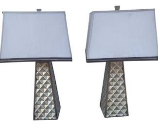 7065 - Pair of Table Lamps - 30" (Description): electric/electronic/mechanical item - no guarantee all components, untested.