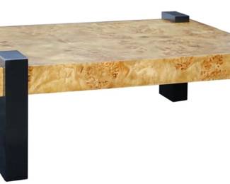 386 - Elk Home Bromo Coffee Table Natural Burl Wood (Description): 17x48x34