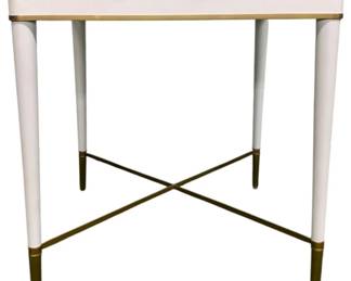 4188 - Chelsea House Hamlet Wood Brass Table (Description): 24 x 24 x 28