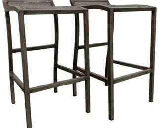 4241 - Pair Summer Classics Villa Counter Stools (Description): 33 x 18 x 20
