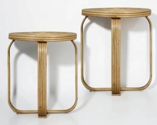 370 - Pair Elk Home Rendra Accent Tables (Description): 20x20x24