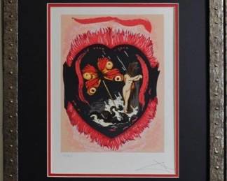 9063 - Triomphe de l’Amour Print by Salvador Dali (Description): 16.5 X 20.5