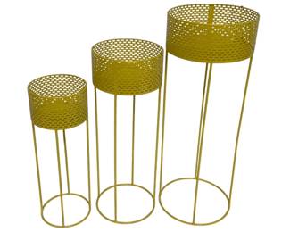 2689 - 3 Three Hands Metal Planters - 31.5 x 11.75