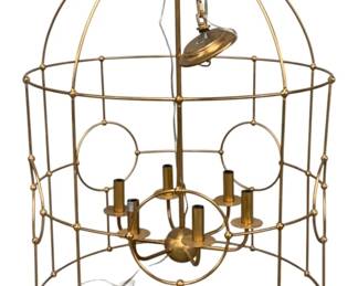 4105 - Elk Lighting Birdcage Style Chandelier (Description): 32" tall Electric/electronic/mechanical item - No guarantee all components, untested.