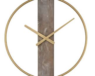 282 - Elk Home Tournal Wall Clock, Metal 23x20" (Description): Electric/electronic/mechanical item - No guarantee all components, untested.
