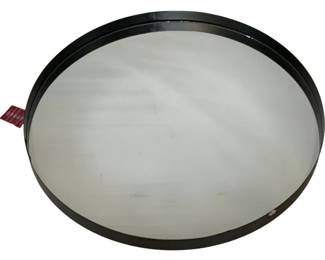 2719 - Three Hands Metal Framed CIrcle Wall Mirror (Description): 24" Round