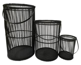 8516 - 3 Three Hands Decorative Lanterns (Description): 12.5 x 12.5 x 29.5