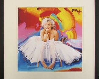 9090 - Marilyn Monroe Giclee by Peter Max (Description): 22 X 22