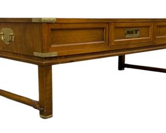 4172 - Chelsea House Campaign Style Coffee Table (Description): 17 x 48 x 22