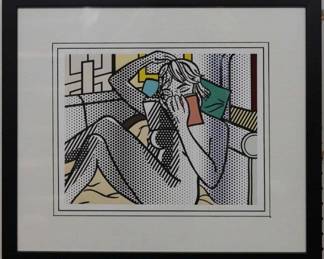 9019 - Nude Reading Giclee by Roy Lichtenstein (Description): 21 X 18.5