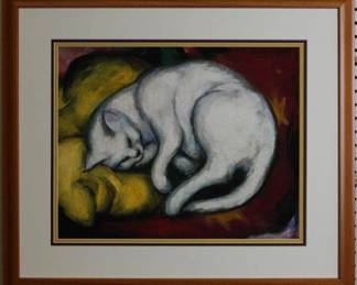 9072 - White Cat by Marc Franz (Description): 26 X 22