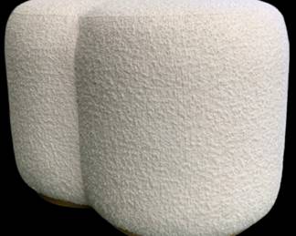 4195 - Wildwood Andrea Ottoman (Description): 20 x 26 x 25, The Andrea Ottoman features a playful clover silhouette upholstered with a light wood base that adds a warm, natural touch to this versatile accent piece.