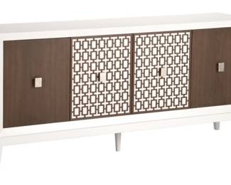 7012 - Alden Parkes Williams Sideboard (Description): 36x21x71, glacial white & truffle finish