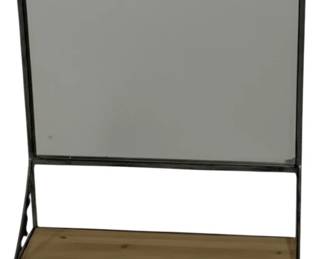 2749 - Three Hands Wall Mirror w/ Shelf & Hooks (Description): 29 x 19.5 x 6.5
