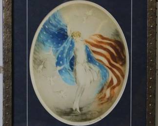 9028 - Miss Liberty by Louis Icart (Description): 19 X 22.5