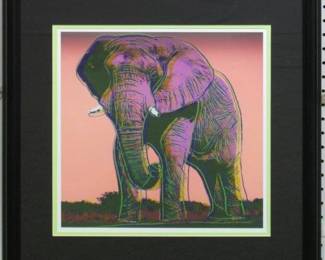 9020 - Elephant Giclee by Andy Warhol (Description): 21.5 X 21.5