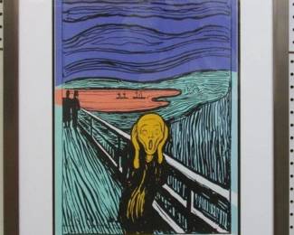 9097 - Scream Giclee by Andy Warhol (Description): 22 X 27