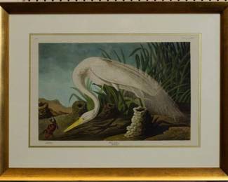 9003 - White Heron by John J. Audubon (Description): 30 X 23