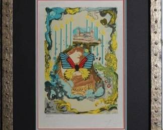 9064 - Courtesan Print by Salvador Dali (Description): 20.5 X 15.5
