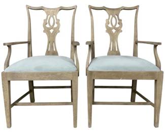 4014 - Pair Alden Home Manchester Rustic Arm Chairs (Description): The Manchester Rustic Arm Chair is heavily distressed weathered look and feel. 39 x 23 x 21