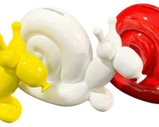 2588 - 3 Three Hands Snail Banks - 8.25 x 3.5 x 5.5