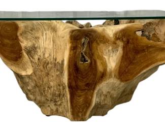 4154 - Elk Signature Teak Root Coffee Table (Description): 19 x 36 x 24