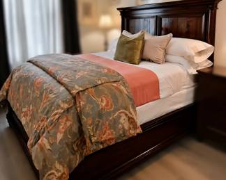 Mission-style Revival Queen Bed w/Cedar Drawers