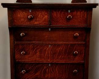 Mission Oak Highboy w/Mirror