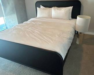 Lot #18 Article Black Queen Bed Frame, Modern Bedroom Furniture for Airbnb, Apartment or Hotel