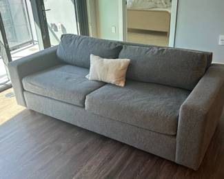 Lot #52 West Elm Gray Queen Sleeper Sofa, Modern Airbnb and Boutique Hotel Furniture