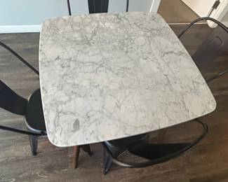 Lot #83 Lot of 8 Article Square Marble-Top Accent Tables, Modern Hotel and Apartment Furniture