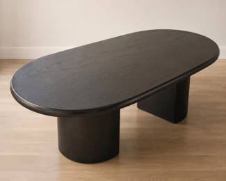 Lot #63 Lot of 5 Paden Black Mid-Century Modern Coffee Tables, Hotel and Airbnb Furniture