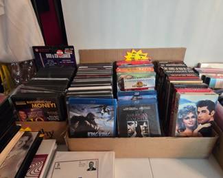 DVD’S,  C-D's and cassette tapes