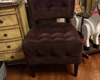 Deep Purple Velvet Chair