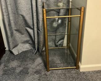 Gold Glass Shelf Table