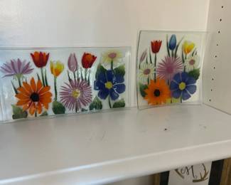 Coordinating Vintage Glass Trays - Sold Separately