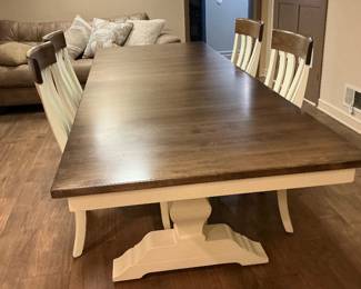Amish Made Very Long Table & Chairs